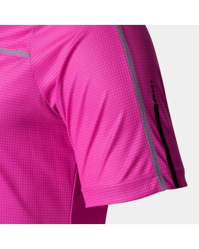 Camiseta Manga Corta Hombre Smash Rosa Fl£or Verde