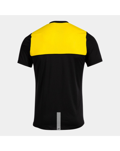 Camiseta Manga Corta Hombre R-Trail Nature Negro Amarillo