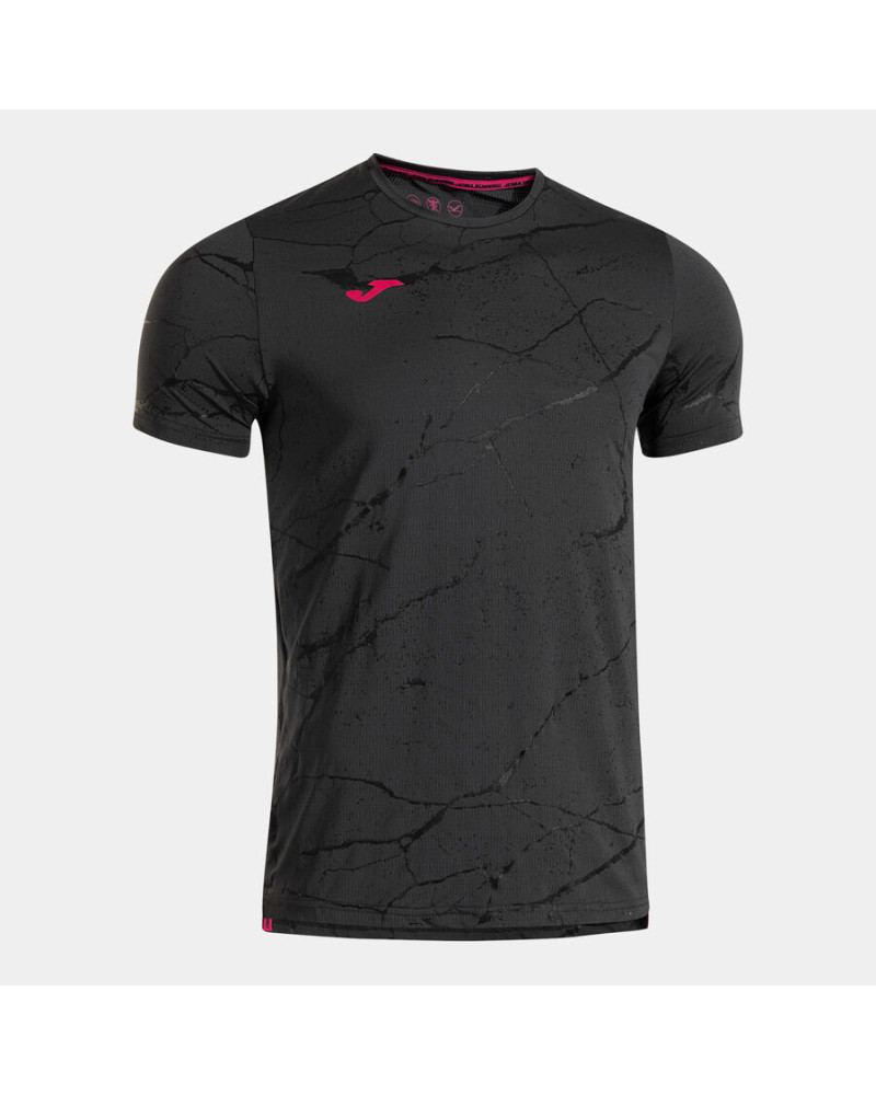 Camiseta Manga Corta Hombre R-Night Antracita Negro