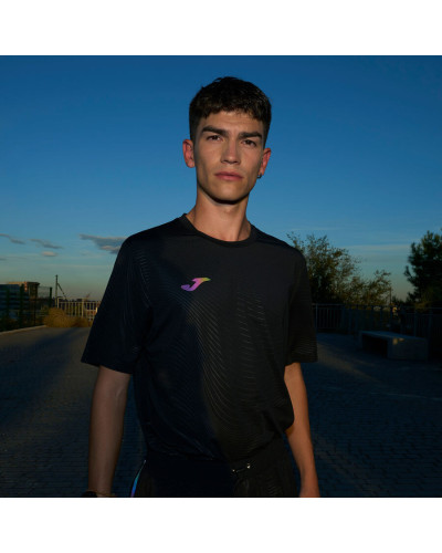 Camiseta Manga Corta Hombre R-Night Negro