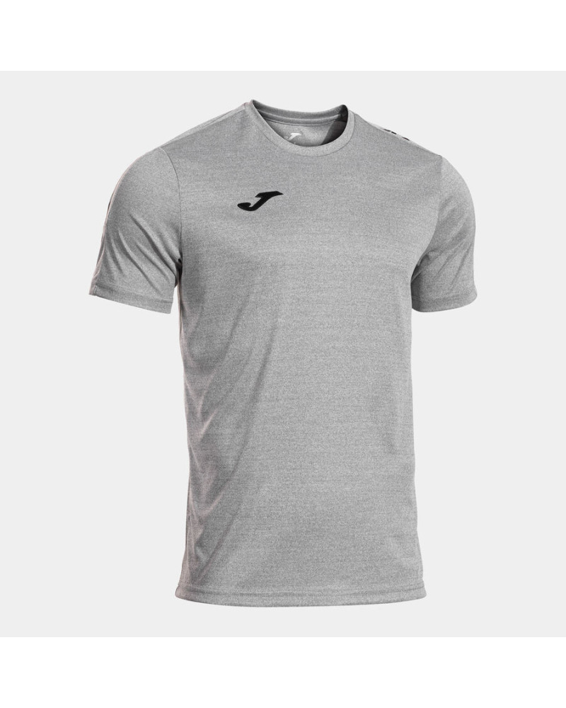 Camiseta Manga Corta Hombre Olimpiada Gris Melange Negro