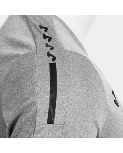 Camiseta Manga Corta Hombre Olimpiada Gris Melange Negro