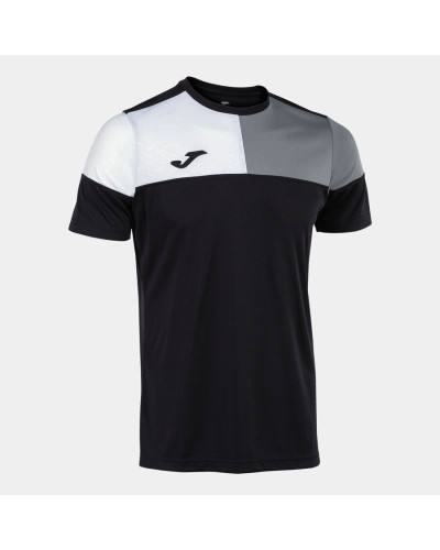 Camiseta Manga Corta Hombre Crew V Negro Gris