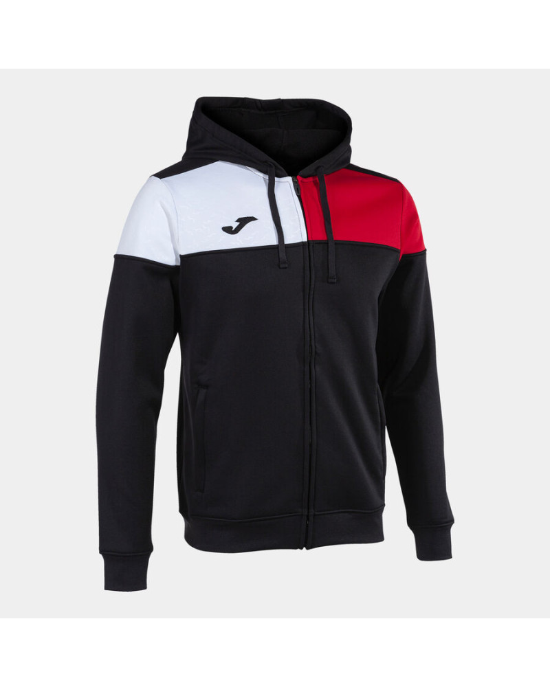 Chaqueta Con Capucha Hombre Crew V Negro Rojo