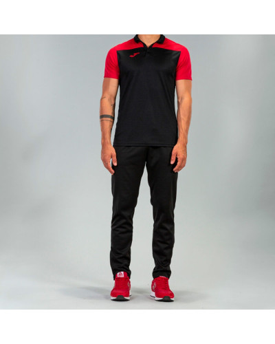 Polo Manga Corta Hombre Hobby Ii Negro Rojo