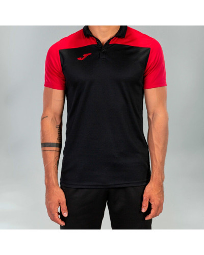 Polo Manga Corta Hombre Hobby Ii Negro Rojo