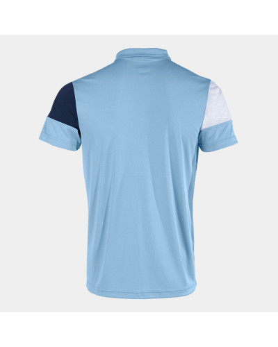 Polo Manga Corta Hombre Crew V Celeste Marino