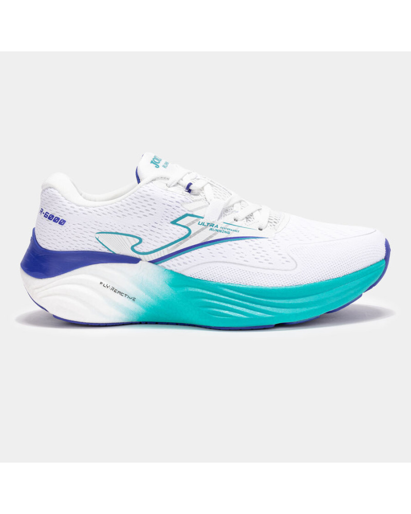 Running R.6000 Blanco Turquesa Lateral