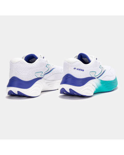 Running R.6000 Blanco Turquesa Lateral