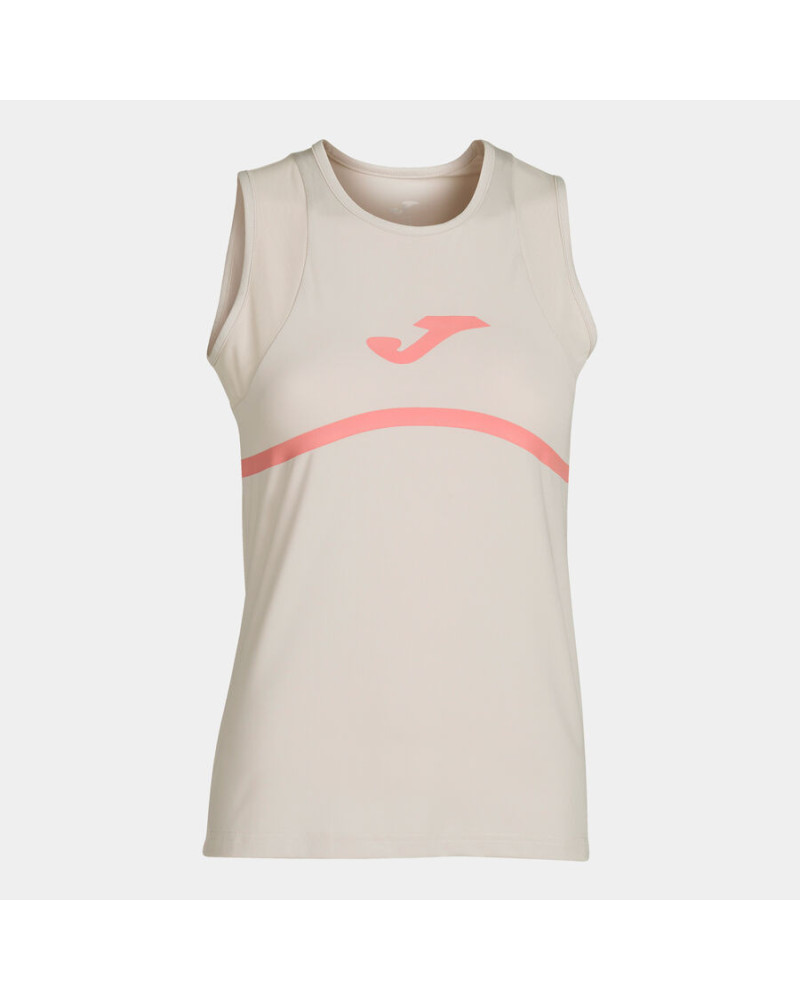 Camiseta Sin Mangas Mujer Aquiana Beige Rosa