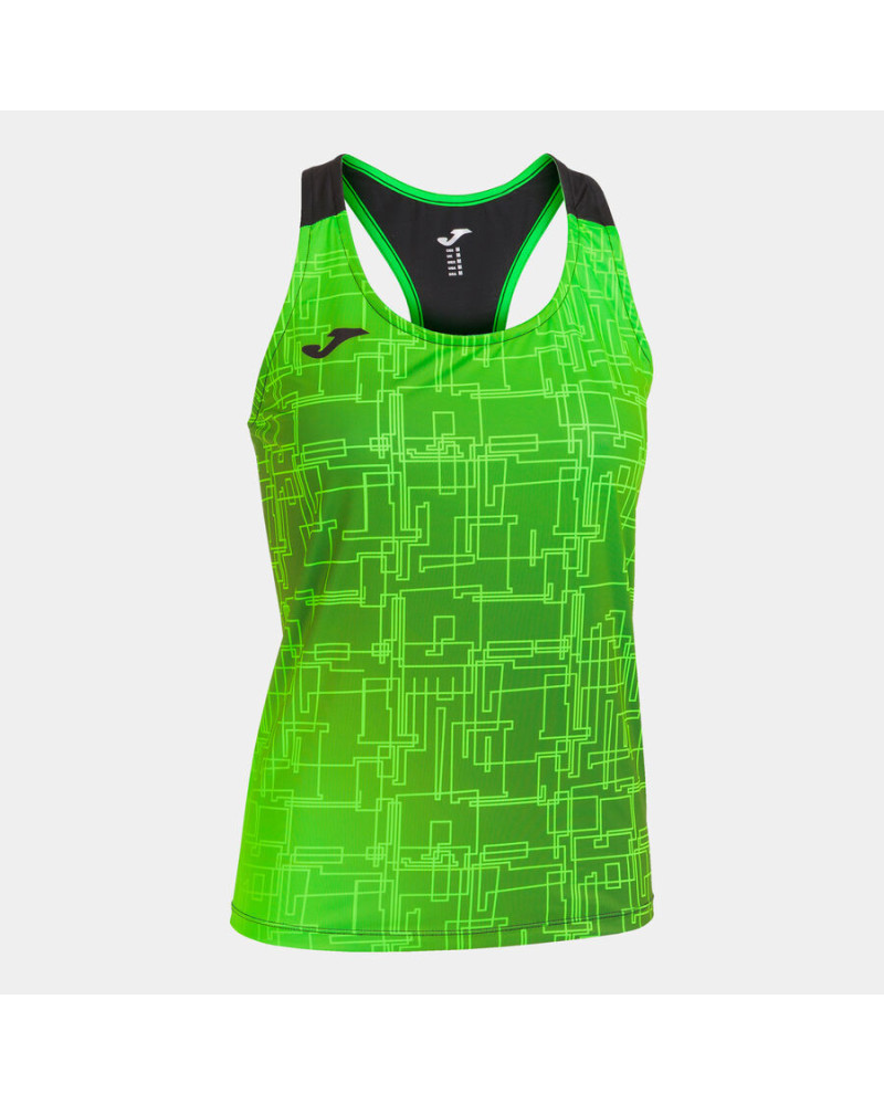 Camiseta Tirantes Mujer Elite Viii Verde Fl£or Negro