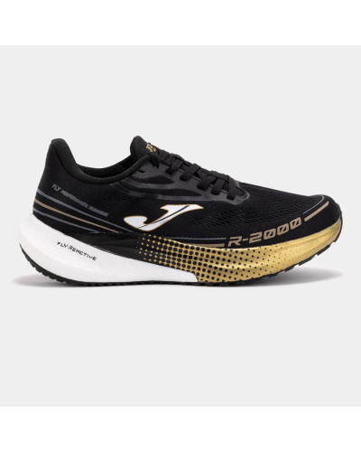Running R.2000 25 Unisex Negro Oro Lateral