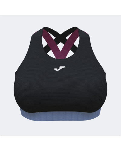 Sujetador Deportivo Mujer California Negro Fucsia Azul