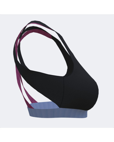 Sujetador Deportivo Mujer California Negro Fucsia Azul