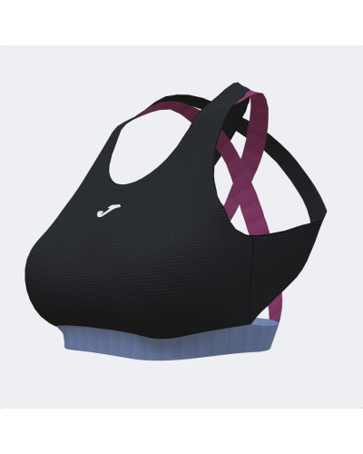 Sujetador Deportivo Mujer California Negro Fucsia Azul