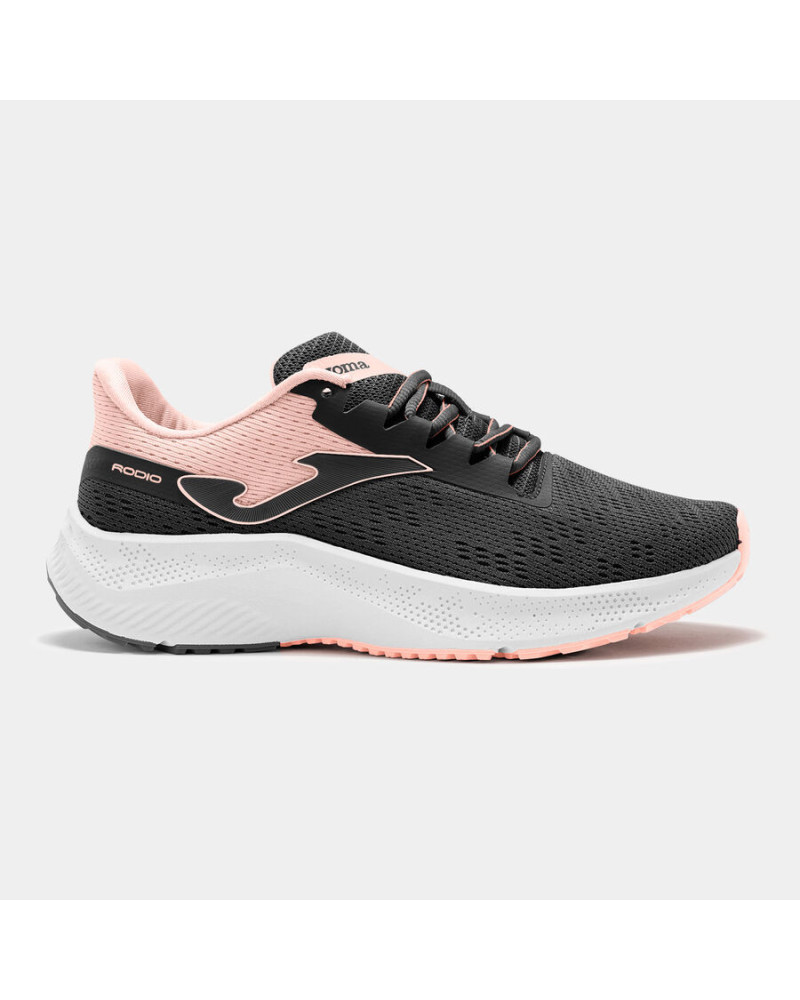 Running Rodio 22 Negro Rosa Lateral