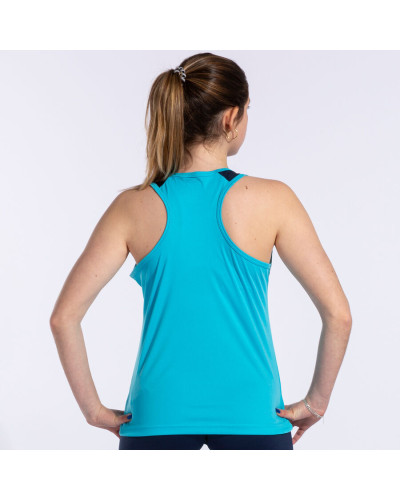 Camiseta Tirantes Mujer Montreal Turquesa Fl£or Marino