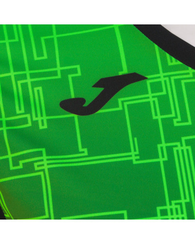 Camiseta Manga Corta Mujer Elite Viii Negro Verde Fl£or