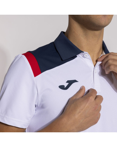 POLO MANGA CORTA HOMBRE TOLEDO BLANCO MARINO