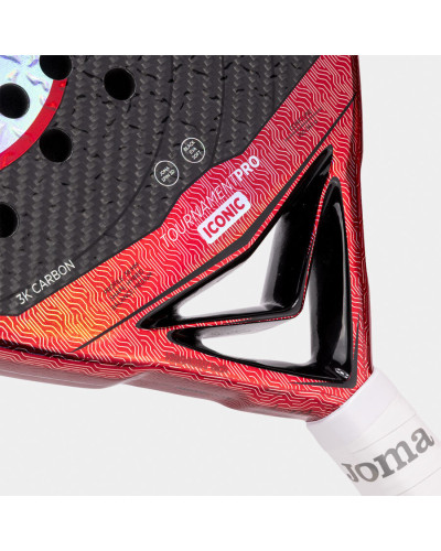 PALA DE PADEL TOURNAMENT PRO ICONIC NEGRO ROJO 2026