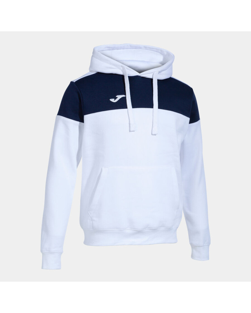 SUDADERA CON CAPUCHA HOMBRE CREW V BLANCO MARINO