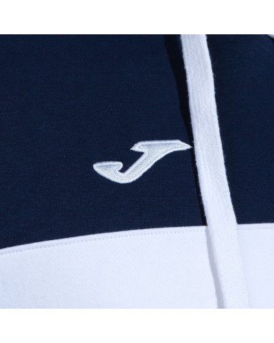 SUDADERA CON CAPUCHA HOMBRE CREW V BLANCO MARINO