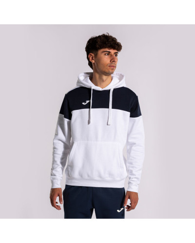 SUDADERA CON CAPUCHA HOMBRE CREW V BLANCO MARINO