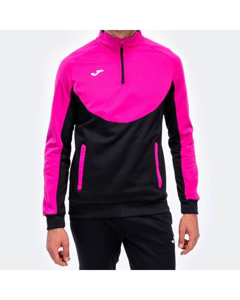 SUDADERA HOMBRE ESSENTIAL FUCSIA NEGRO
