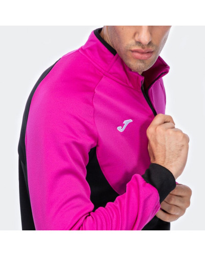 SUDADERA HOMBRE ESSENTIAL FUCSIA NEGRO