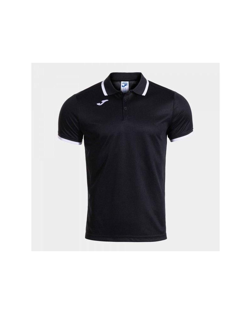 POLO MANGA CORTA COMBI PREMIUM NEGRO BLANCO