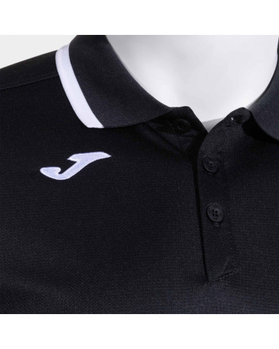 POLO MANGA CORTA COMBI PREMIUM NEGRO BLANCO