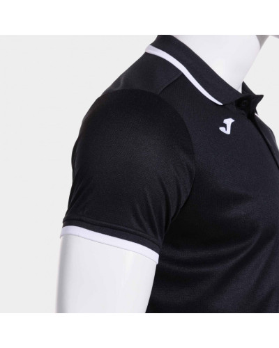 POLO MANGA CORTA COMBI PREMIUM NEGRO BLANCO