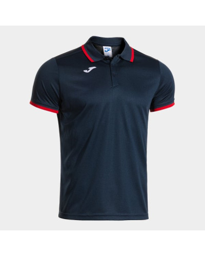 POLO MANGA CORTA COMBI PREMIUM MARINO ROJO
