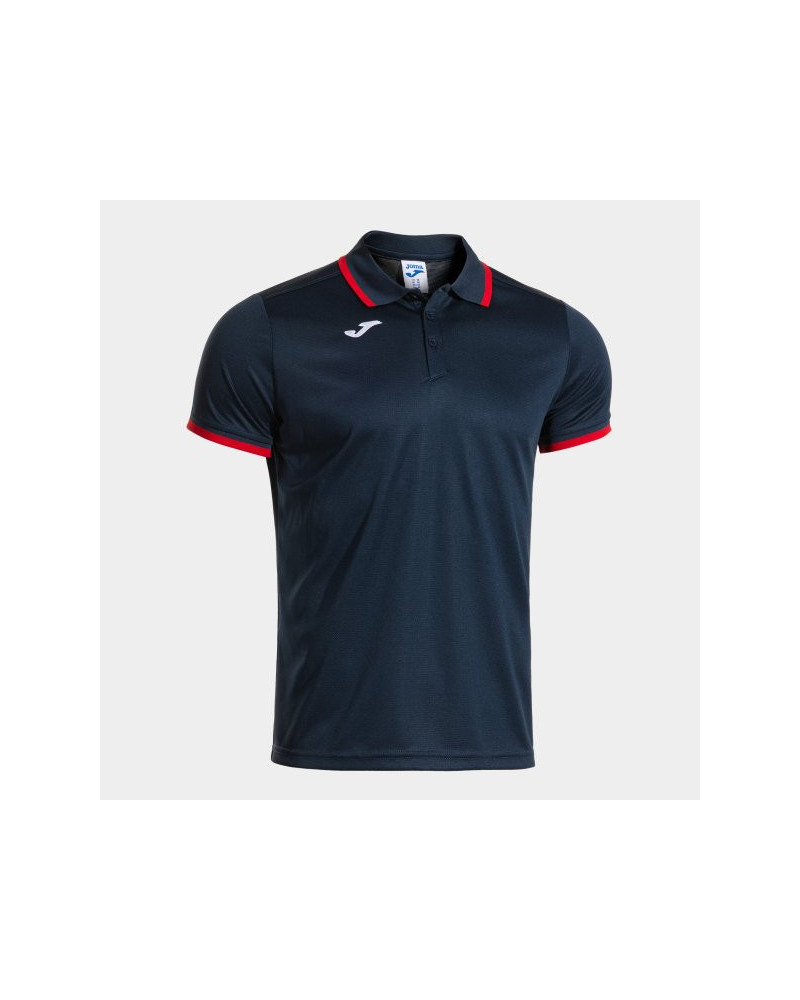 POLO MANGA CORTA COMBI PREMIUM MARINO ROJO