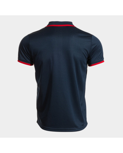 POLO MANGA CORTA COMBI PREMIUM MARINO ROJO
