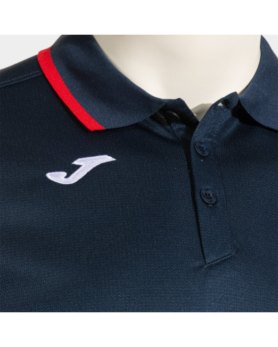 POLO MANGA CORTA COMBI PREMIUM MARINO ROJO