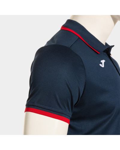 POLO MANGA CORTA COMBI PREMIUM MARINO ROJO
